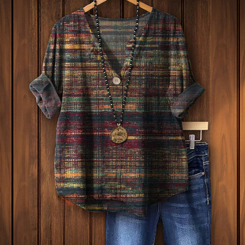Cläre | Retro-inspirierte Tunika mit Karomuster