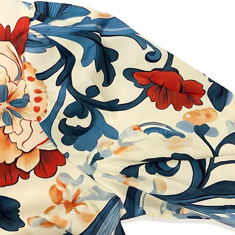 Luise | Bedruckte Bluse im Vintage-Stil