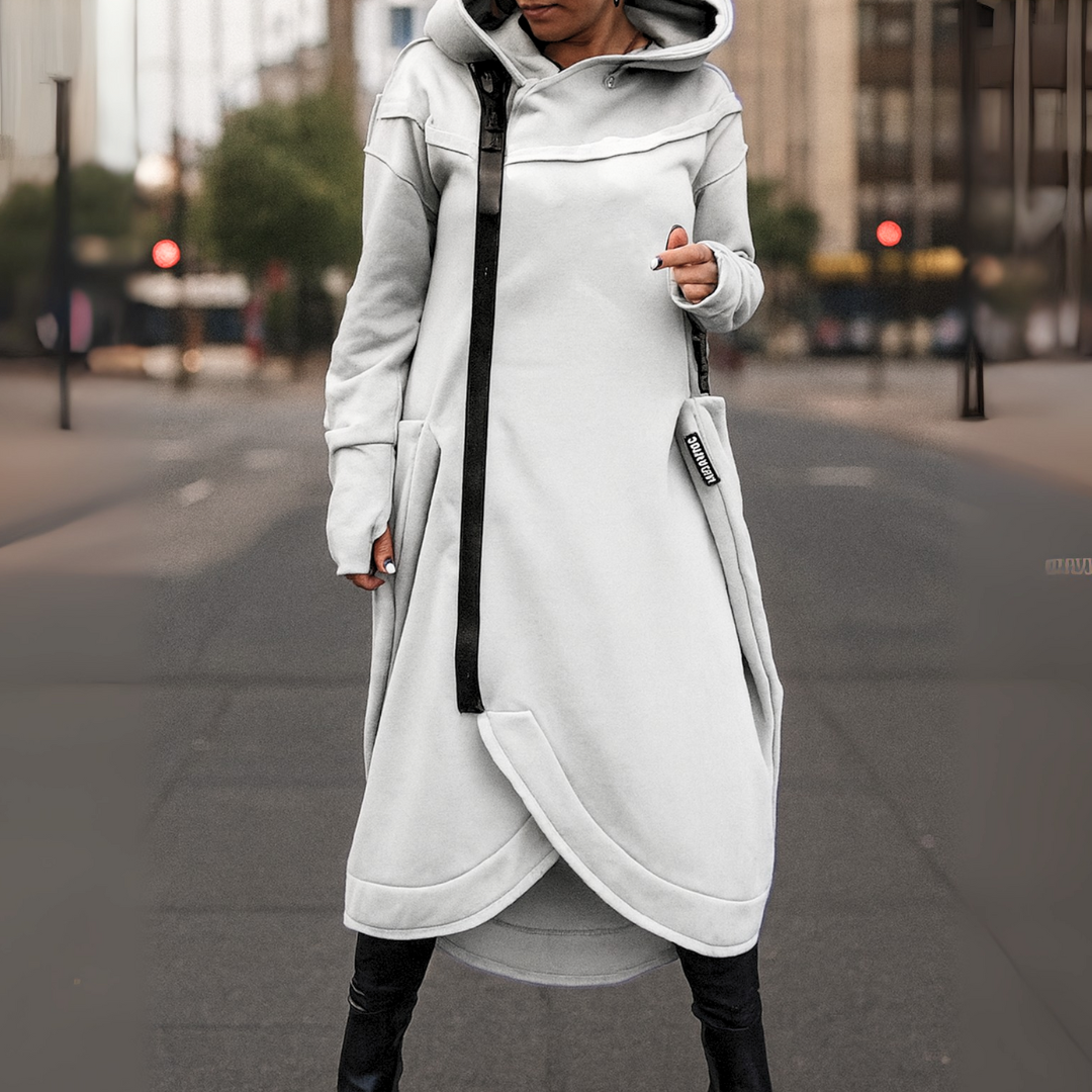 Hildegard | Kapuzenkleid im urbanen Layer-Look