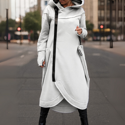 Hildegard | Kapuzenkleid im urbanen Layer-Look