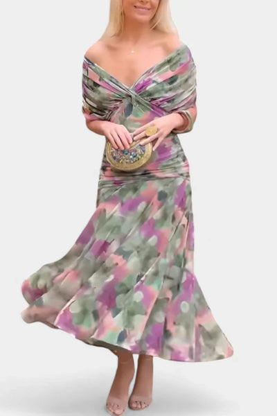 Stefanie | Midikleid aus Tüll mit V-Ausschnitt