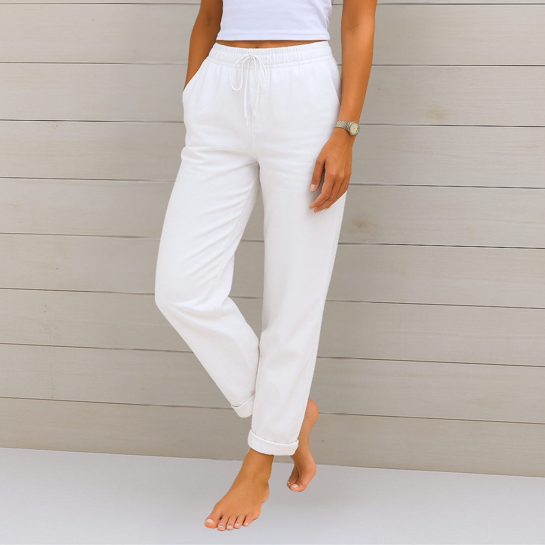 Antonia | Freizeithose mit Schnürzug und Bündchenabschluss