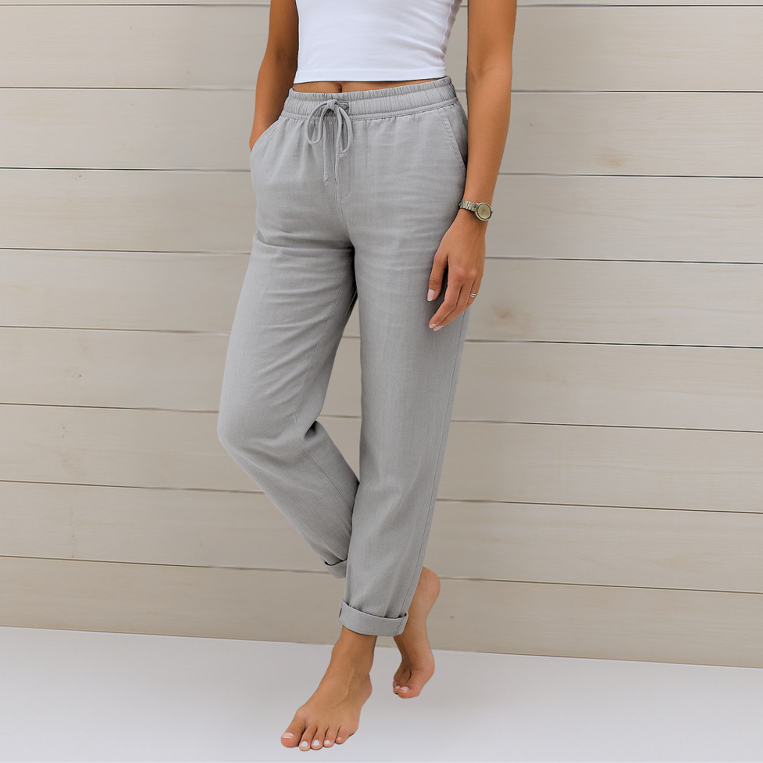 Antonia | Freizeithose mit Schnürzug und Bündchenabschluss