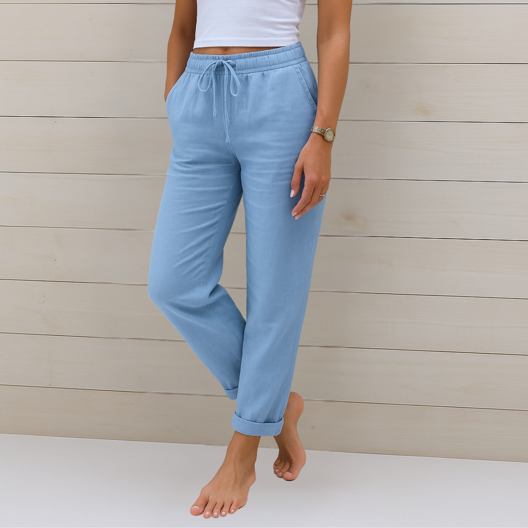 Antonia | Freizeithose mit Schnürzug und Bündchenabschluss