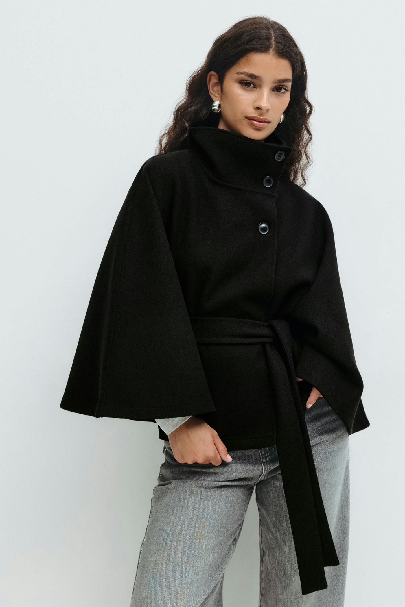 Chiara | Capejacke mit Gürtel