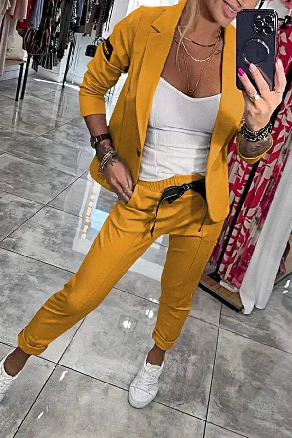 Isabelle | Maßgeschneidertes Set mit Weichem Blazer und Lässigen Jogginghosen