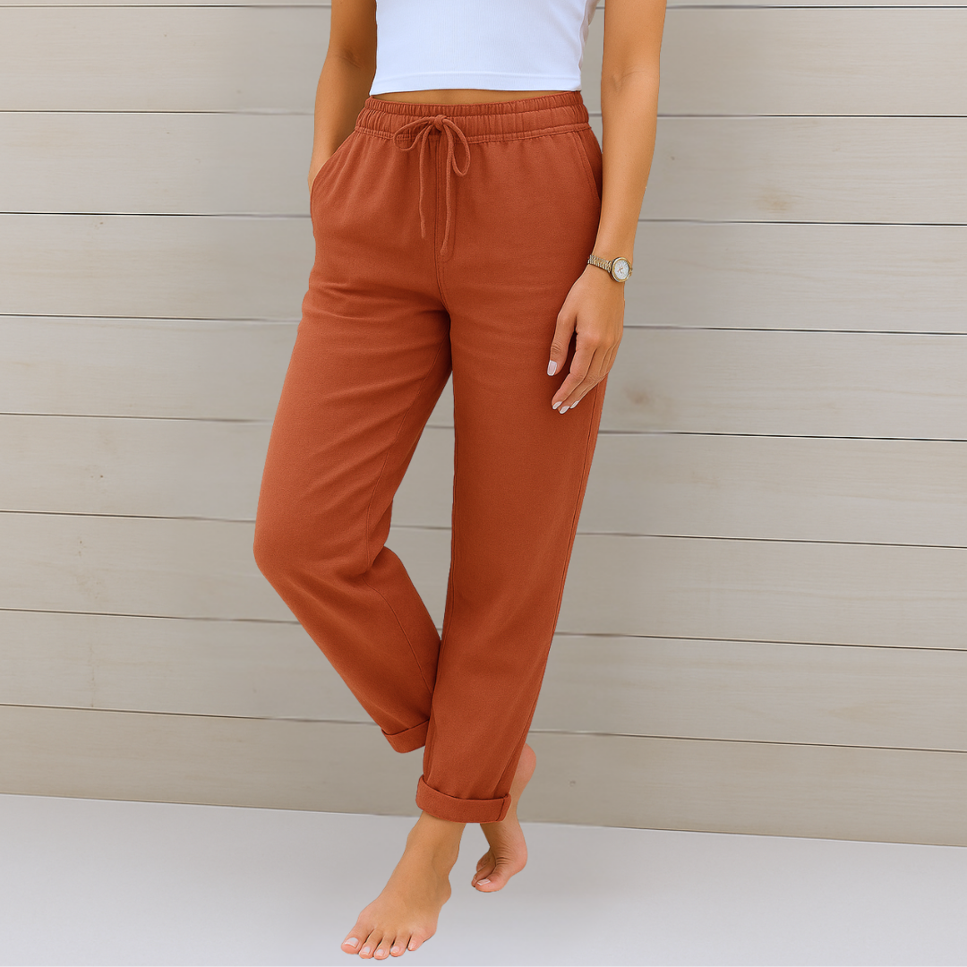 Antonia | Freizeithose mit Schnürzug und Bündchenabschluss