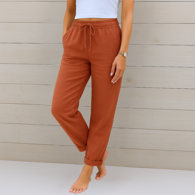 Antonia | Freizeithose mit Schnürzug und Bündchenabschluss