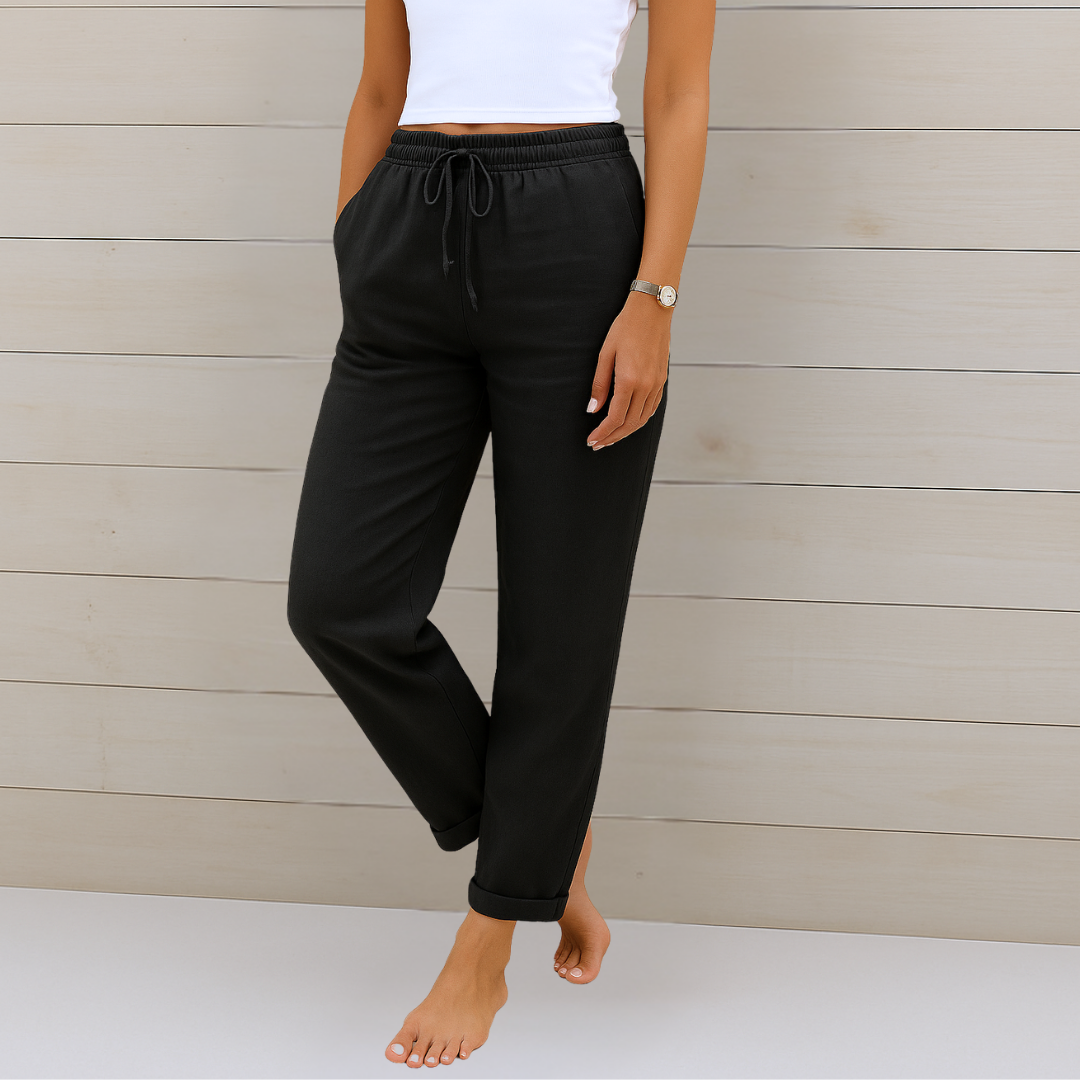 Antonia | Freizeithose mit Schnürzug und Bündchenabschluss