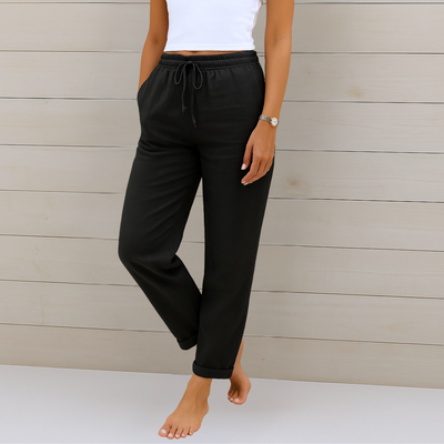Antonia | Freizeithose mit Schnürzug und Bündchenabschluss