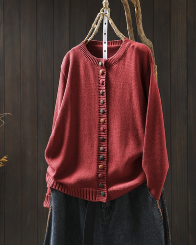 Selina | Komfortable Baumwoll-Strickjacke