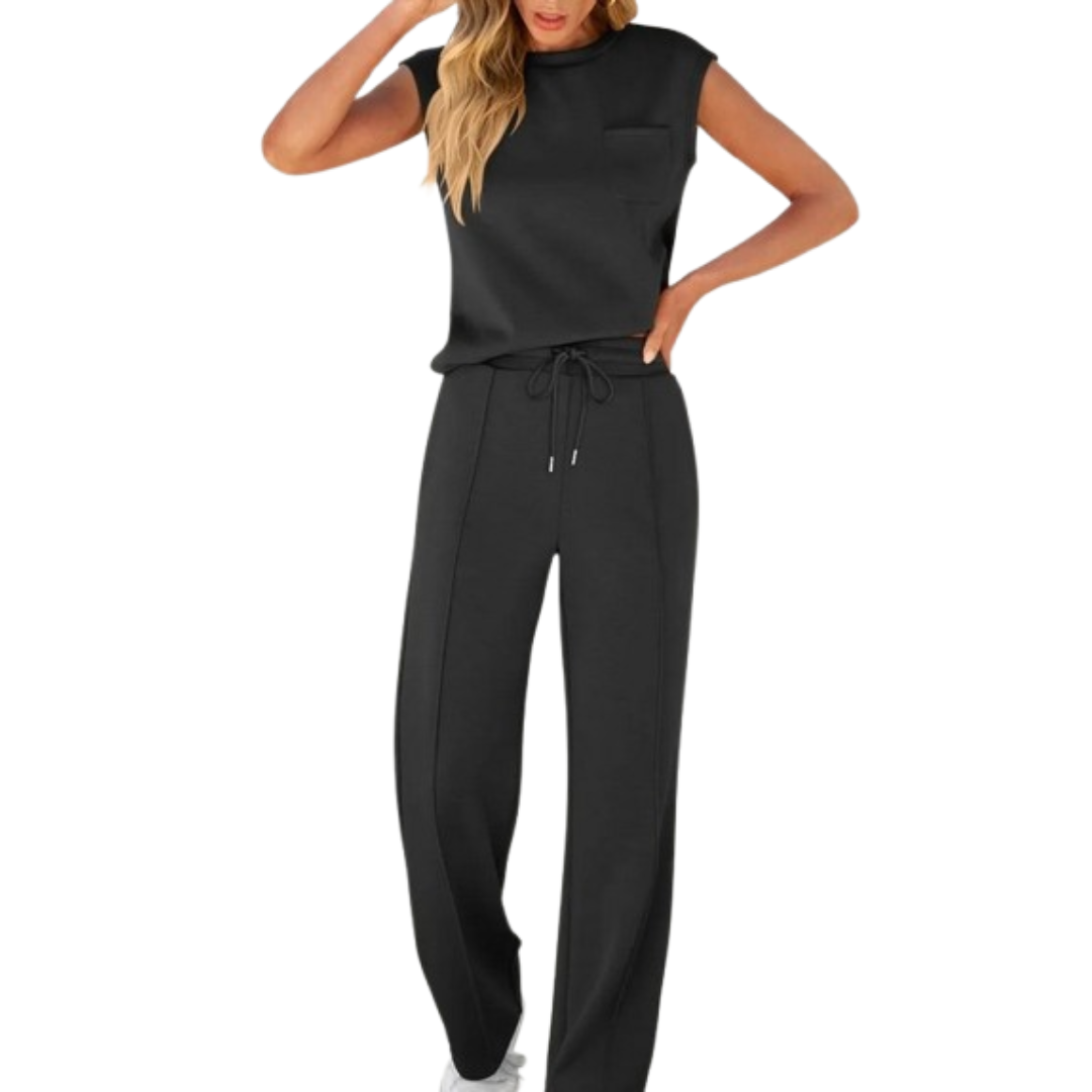 Leonie | Zweiteiliges Set mit ärmellosem Top und Hose mit Kordelzug