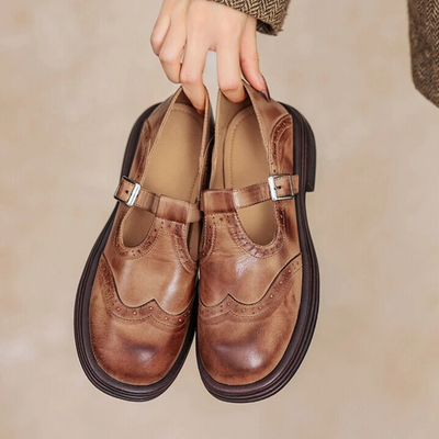 Tamina | Mary Jane Schuhe mit Brogue-Detail