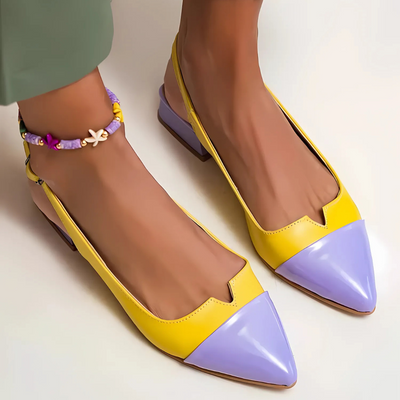 Valeska | Zweifarbige Ballerinas mit spitzer Form