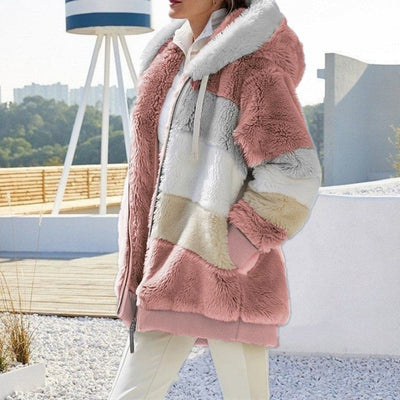 Sophie | Oversize-Kapuzenjacke mit Patchwork-Design