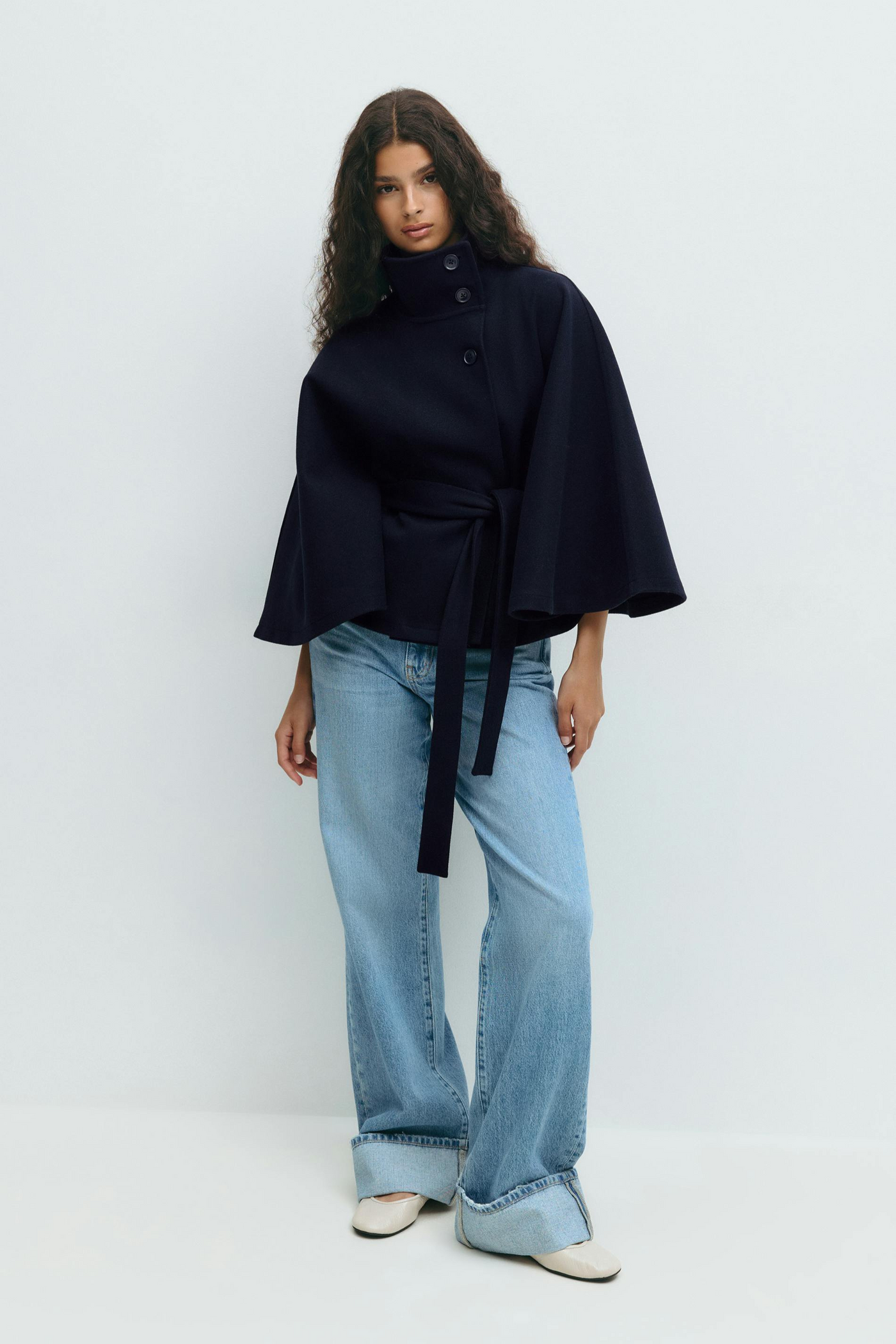 Chiara | Capejacke mit Gürtel