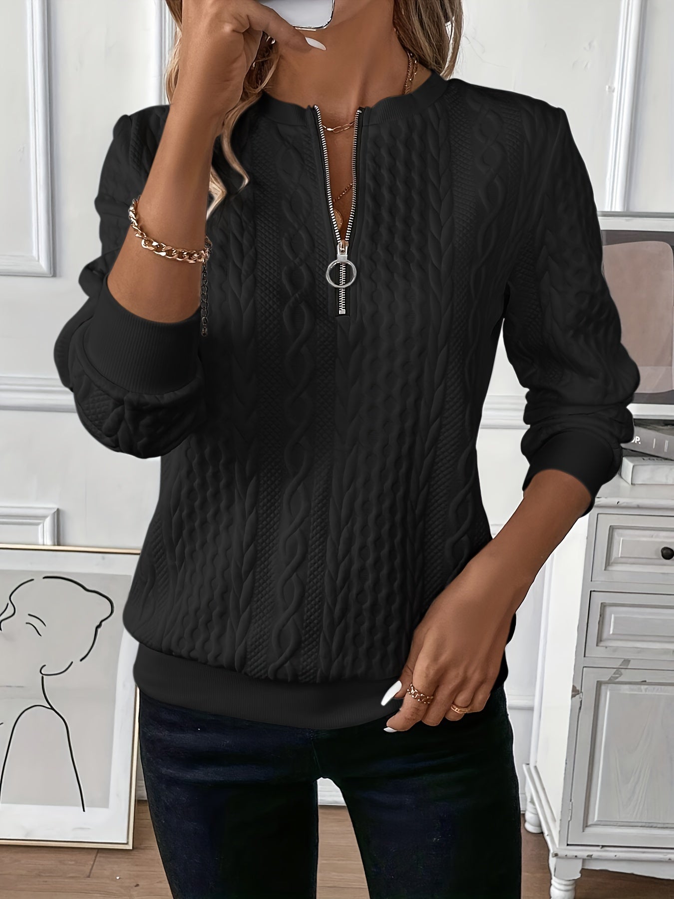 Marisa | Strickpullover mit Reißverschluss