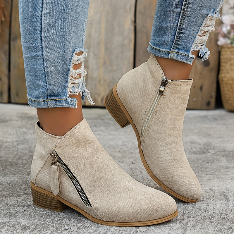 Augusta | Klassische Stiefeletten mit seitlichem Reißverschluss
