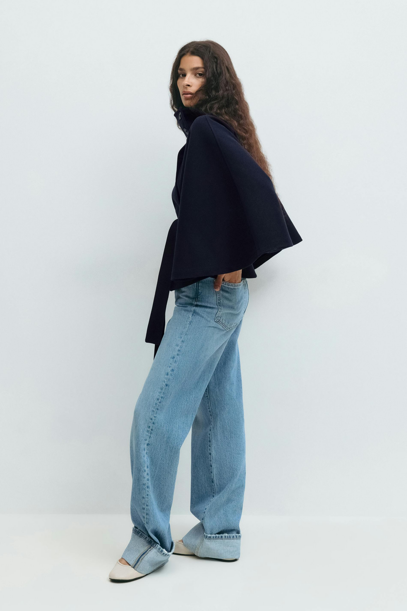 Chiara | Capejacke mit Gürtel