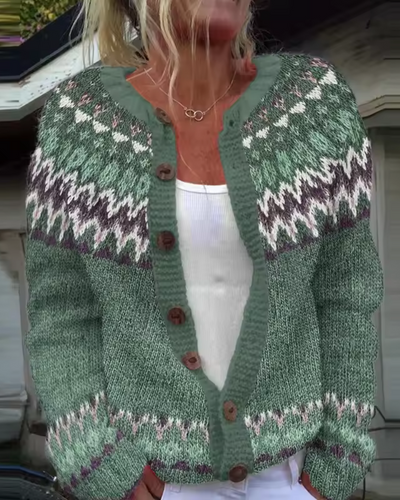 Luzia | Knopfleiste-Strickjacke