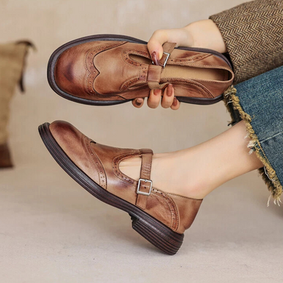 Tamina | Mary Jane Schuhe mit Brogue-Detail