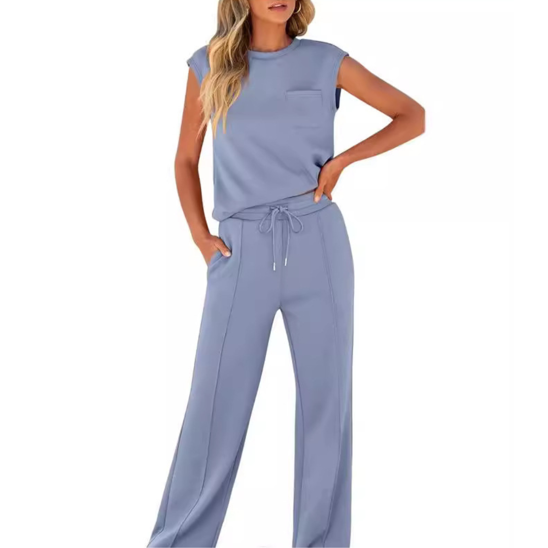 Leonie | Zweiteiliges Set mit ärmellosem Top und Hose mit Kordelzug