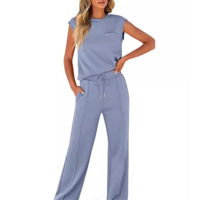 Leonie | Zweiteiliges Set mit ärmellosem Top und Hose mit Kordelzug