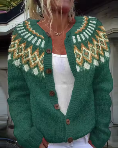 Luzia | Knopfleiste-Strickjacke