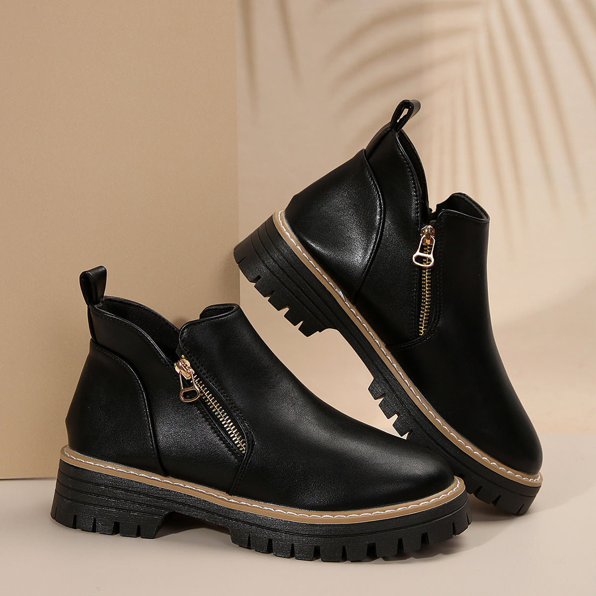 Adelheid | Wildleder-Stiefeletten mit Blockabsatz