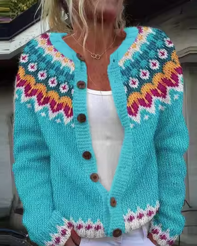 Luzia | Knopfleiste-Strickjacke