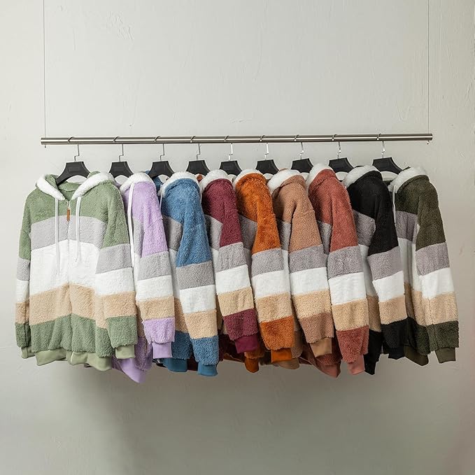 Sophie | Oversize-Kapuzenjacke mit Patchwork-Design