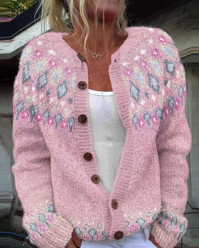 Luzia | Knopfleiste-Strickjacke