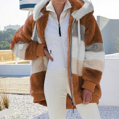 Sophie | Oversize-Kapuzenjacke mit Patchwork-Design