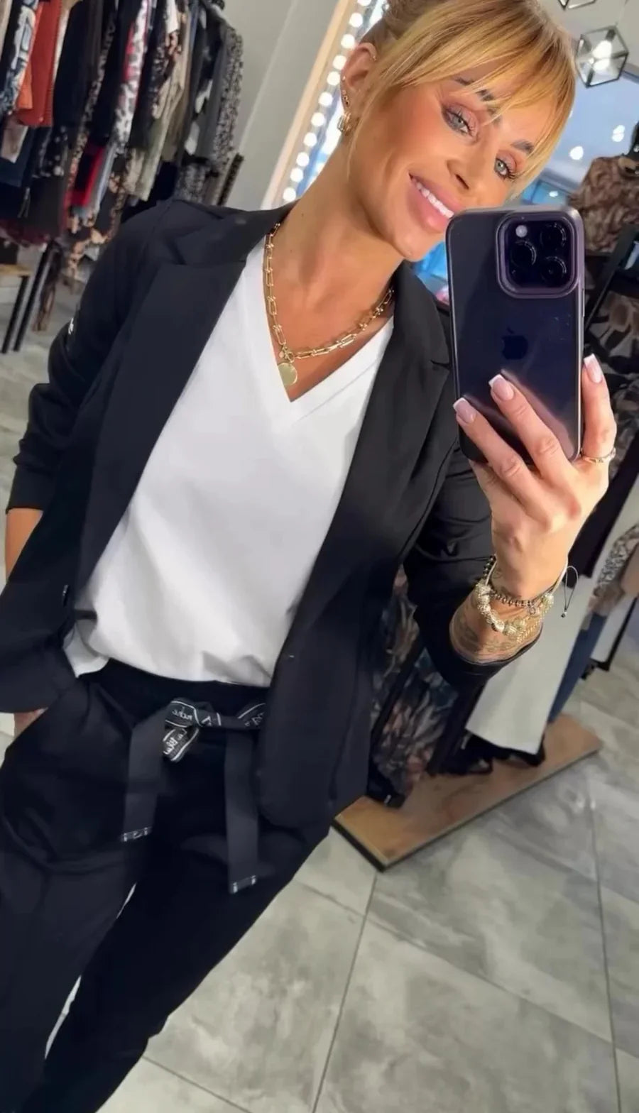 Isabelle | Maßgeschneidertes Set mit Weichem Blazer und Lässigen Jogginghosen