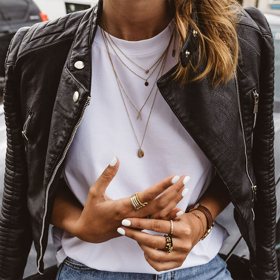 Mathilda | Slim-Fit-Bikerjacke mit Stehkragen