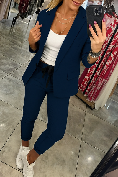 Isabelle | Maßgeschneidertes Set mit Weichem Blazer und Lässigen Jogginghosen