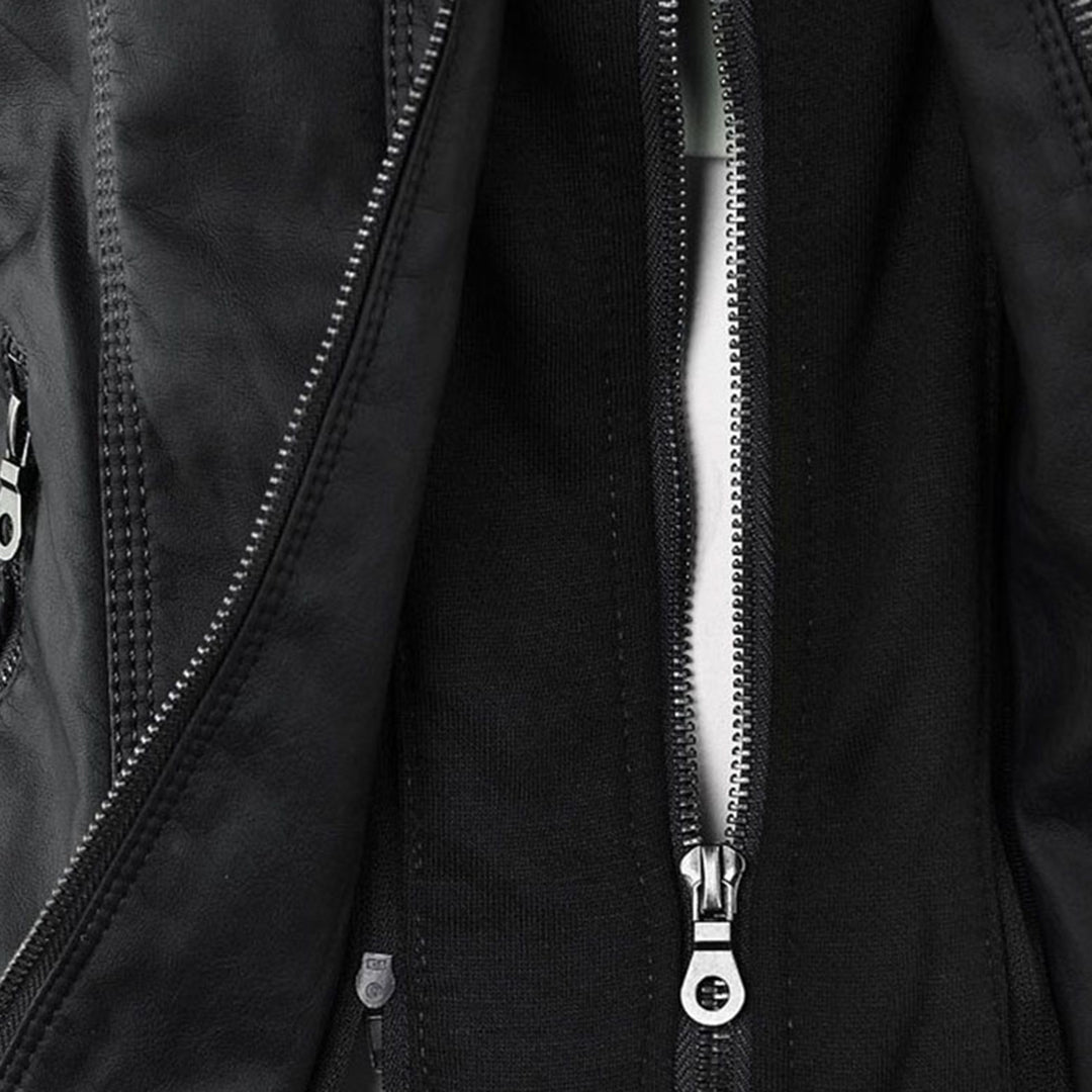 Kiana | Bikerjacke mit Kapuze und taillierter Passform