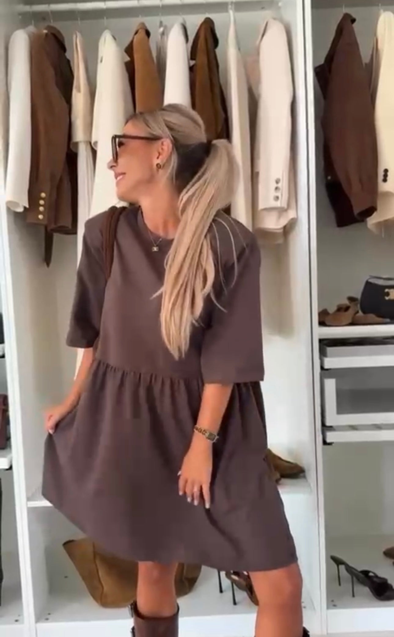 Jolina | Weit gesmoktes Minikleid