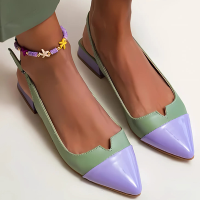Valeska | Zweifarbige Ballerinas mit spitzer Form