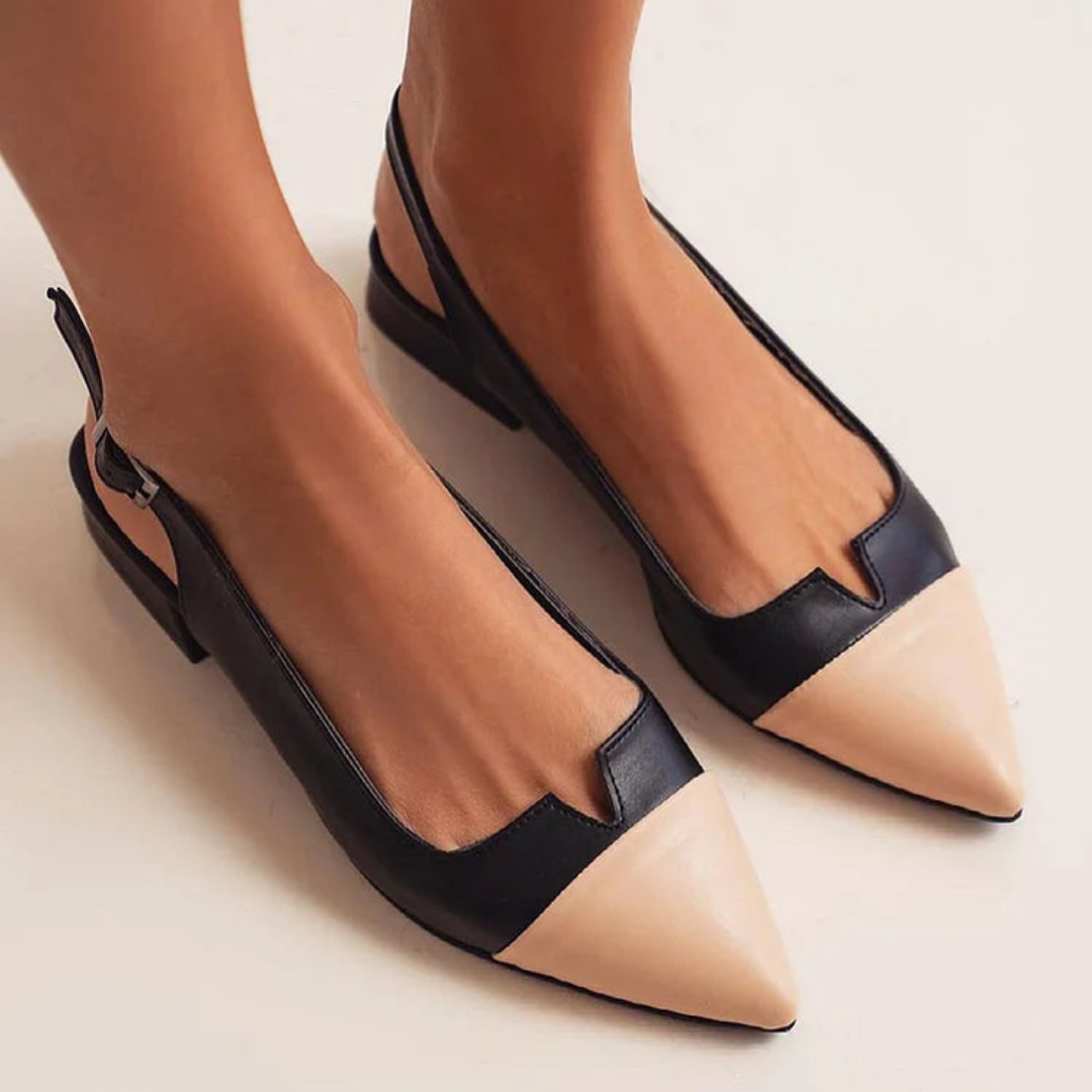 Valeska | Zweifarbige Ballerinas mit spitzer Form