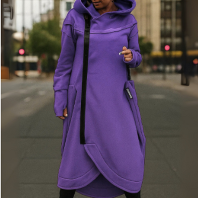 Hildegard | Kapuzenkleid im urbanen Layer-Look
