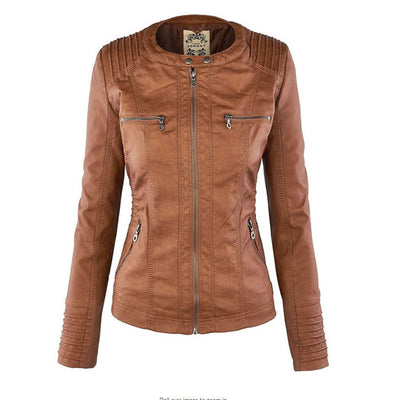 Kiana | Bikerjacke mit Kapuze und taillierter Passform