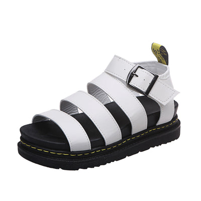 Svea | Riemchen-Plateausandalen