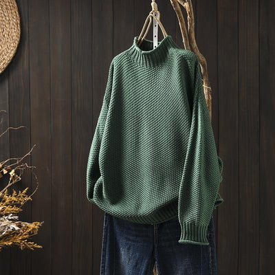 Theresia | Waffelstrick-Rollkragenpullover