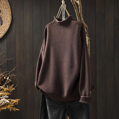 Theresia | Waffelstrick-Rollkragenpullover