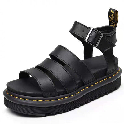 Svea | Riemchen-Plateausandalen