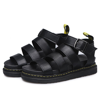 Svea | Riemchen-Plateausandalen