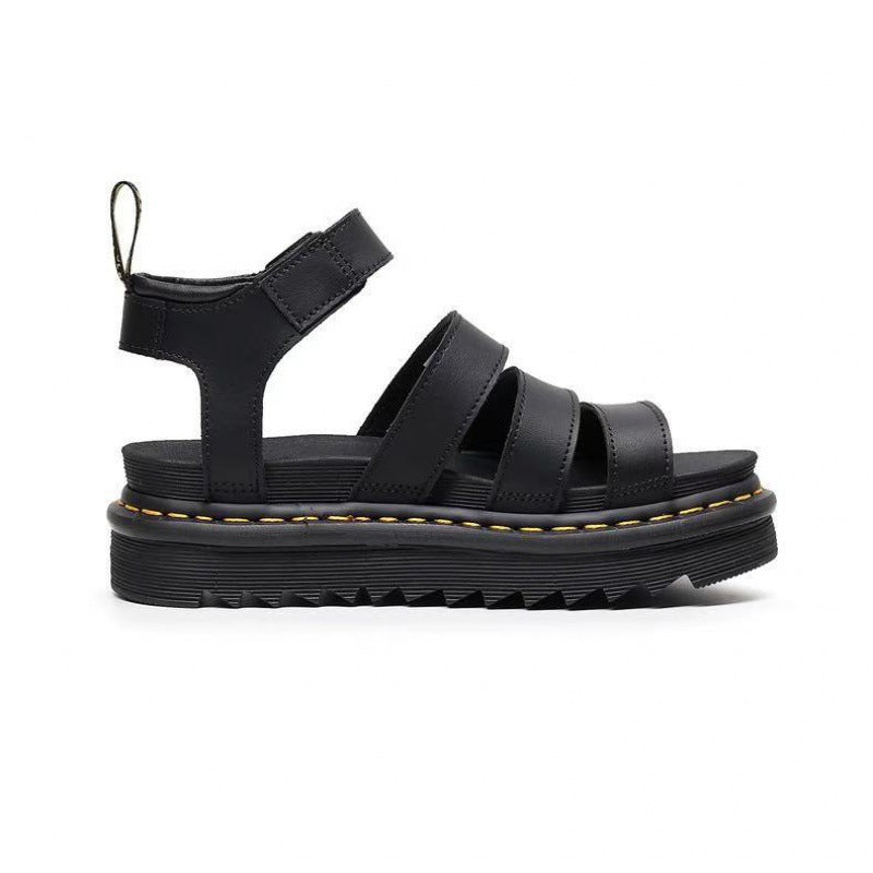 Svea | Riemchen-Plateausandalen