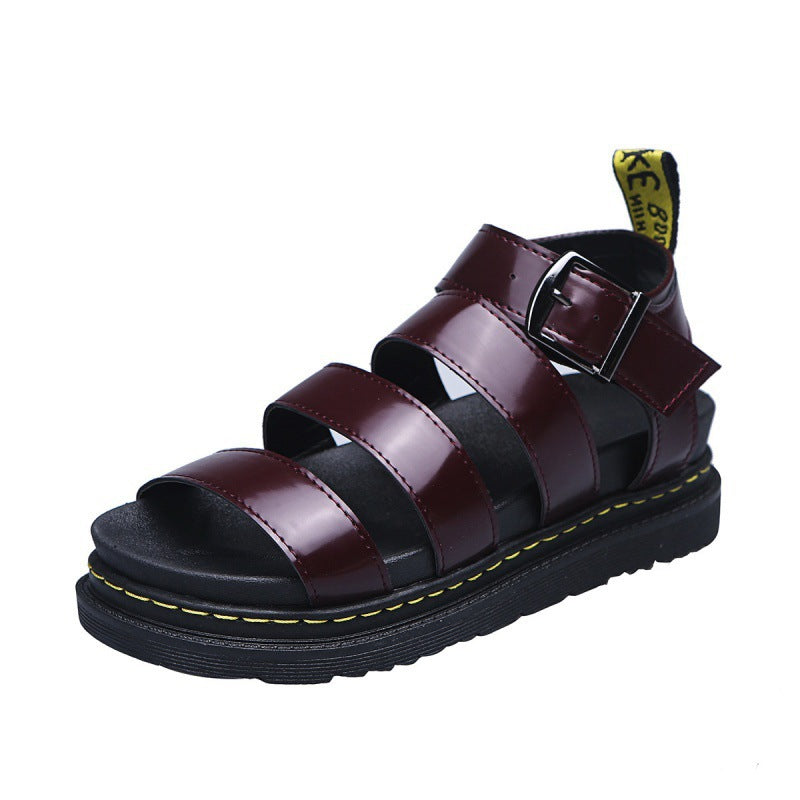 Svea | Riemchen-Plateausandalen