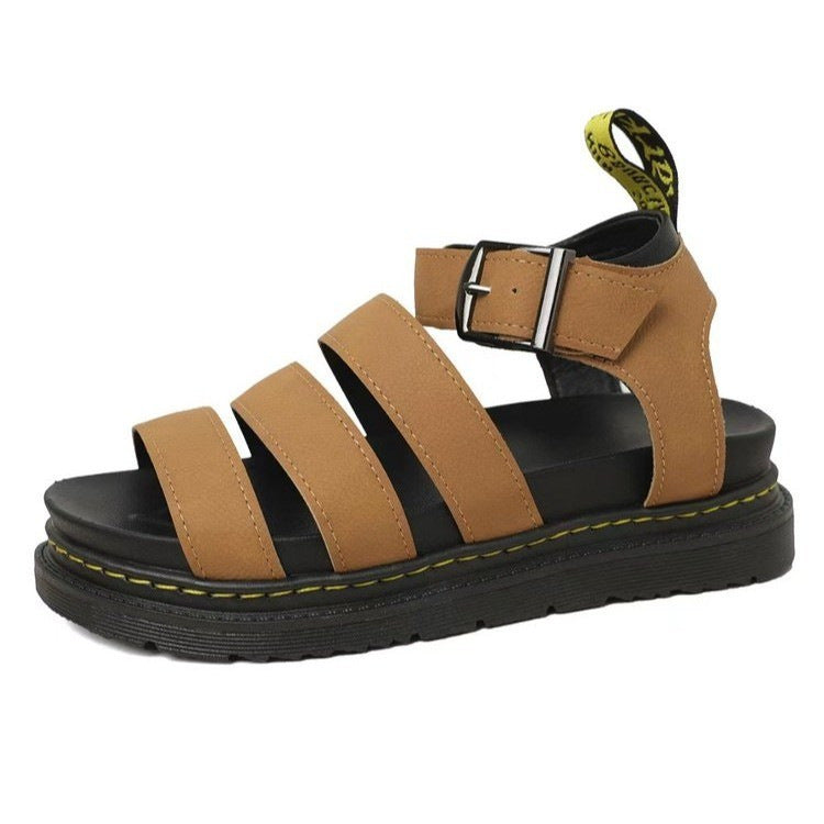 Svea | Riemchen-Plateausandalen